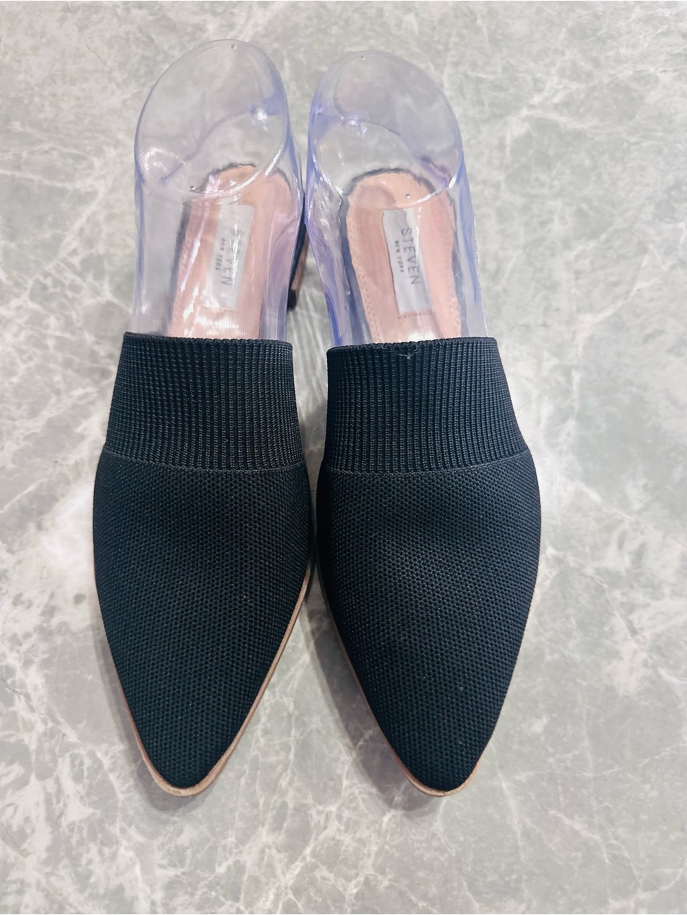 Steven New York Breathable Knit Mule, Black Sz 8 Slip On Mules Shoes
